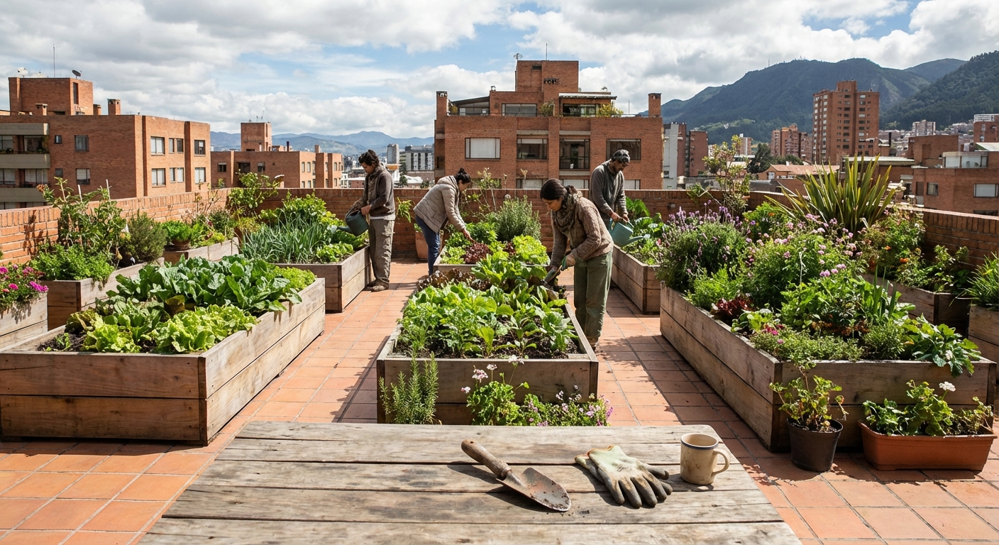 Agricultura urbana en Bogotá, estética editorial